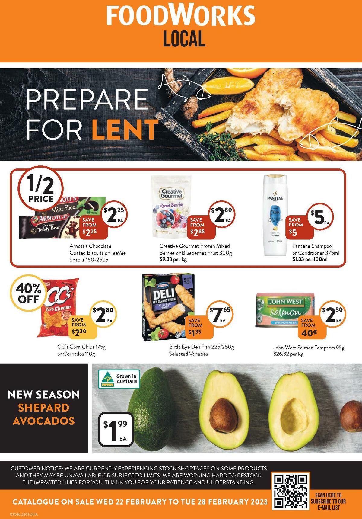 FoodWorks Catalogues from 22 February