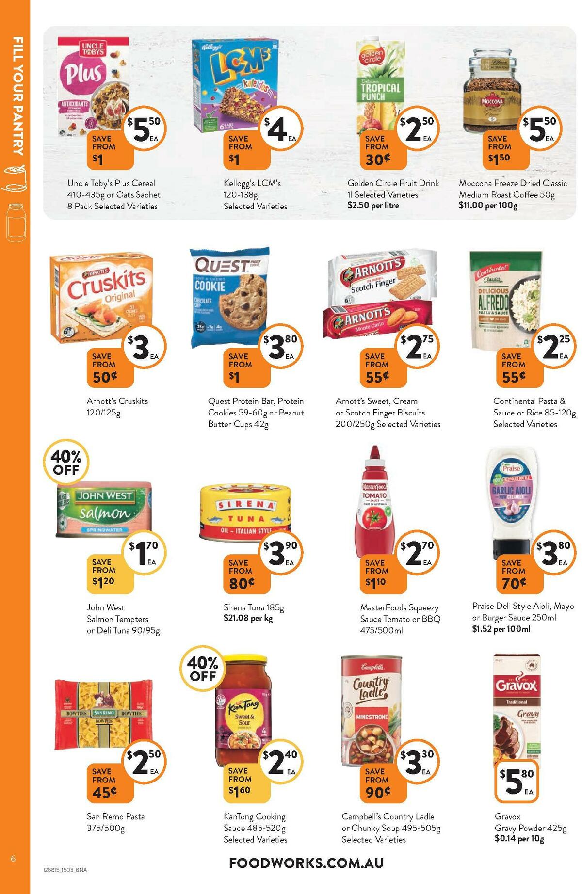 FoodWorks Catalogues from 15 March