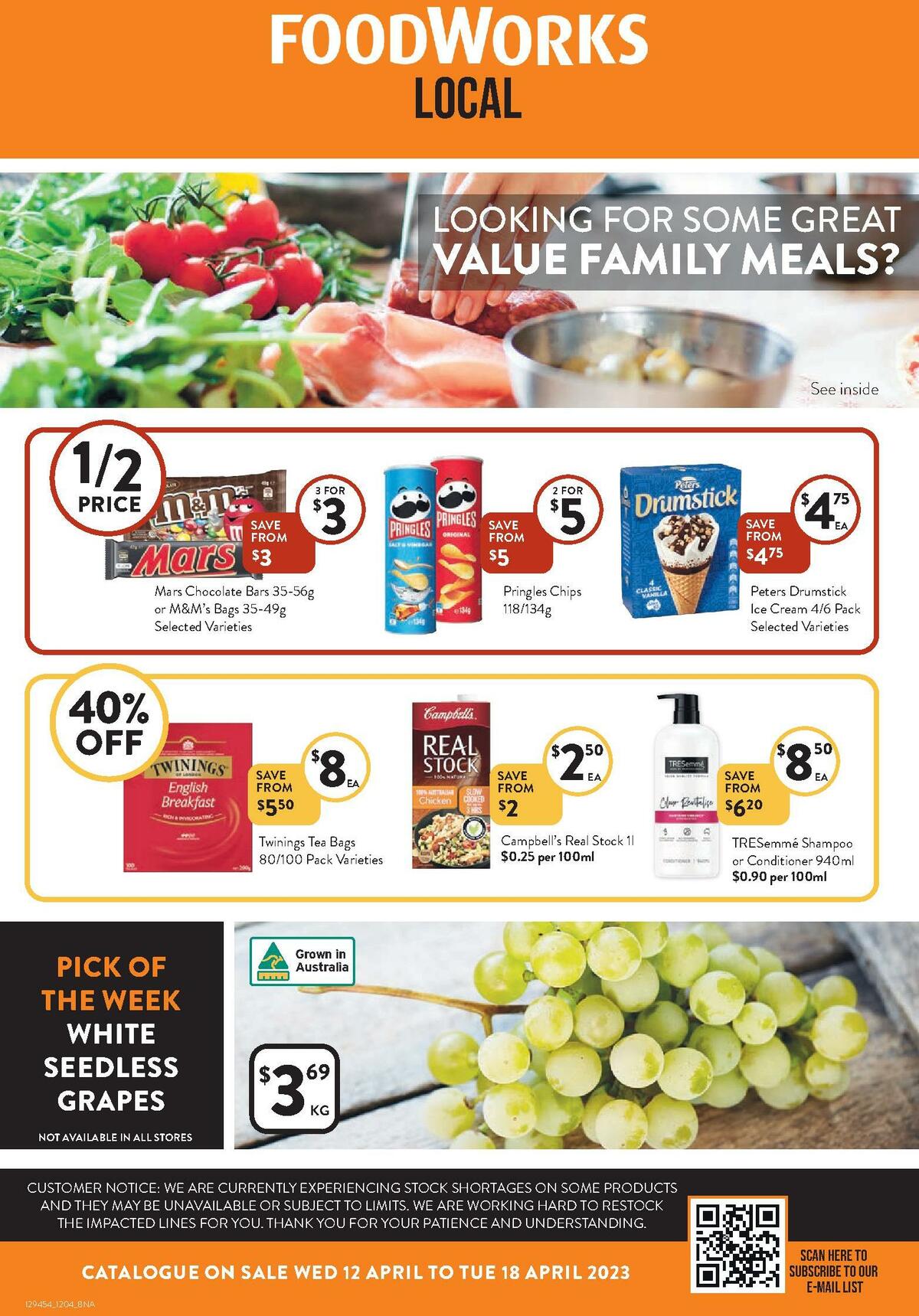 FoodWorks Catalogues from 12 April