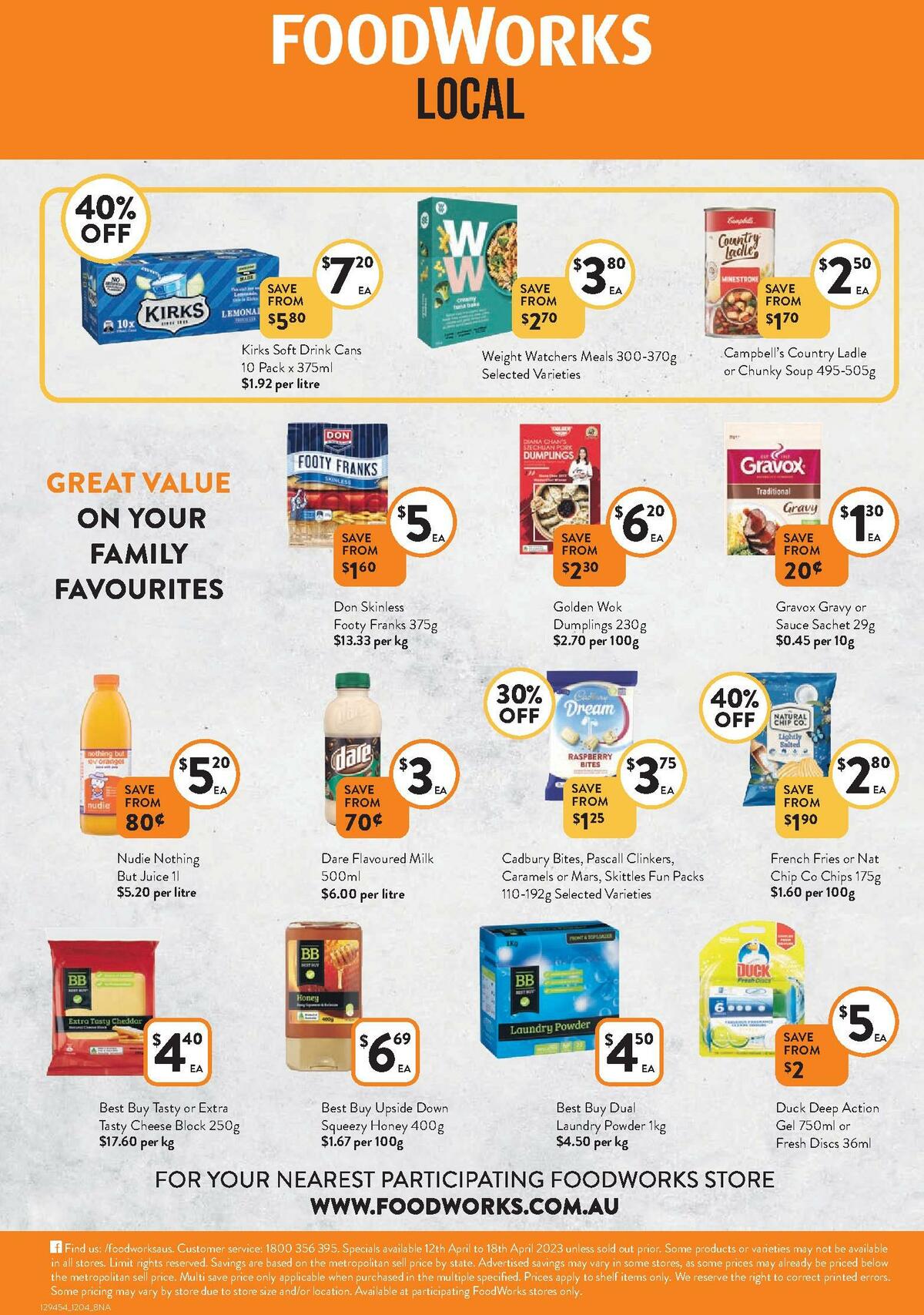 FoodWorks Catalogues from 12 April