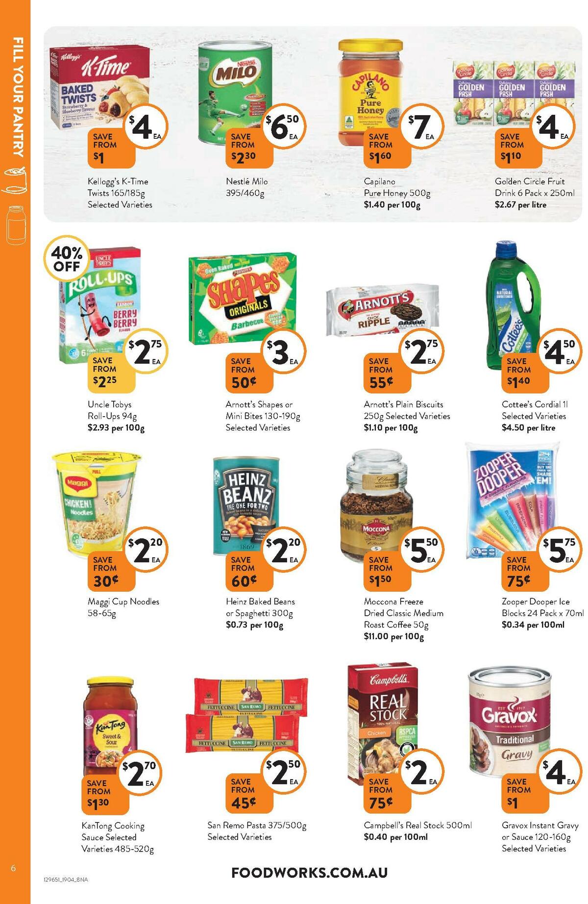 FoodWorks Catalogues from 19 April