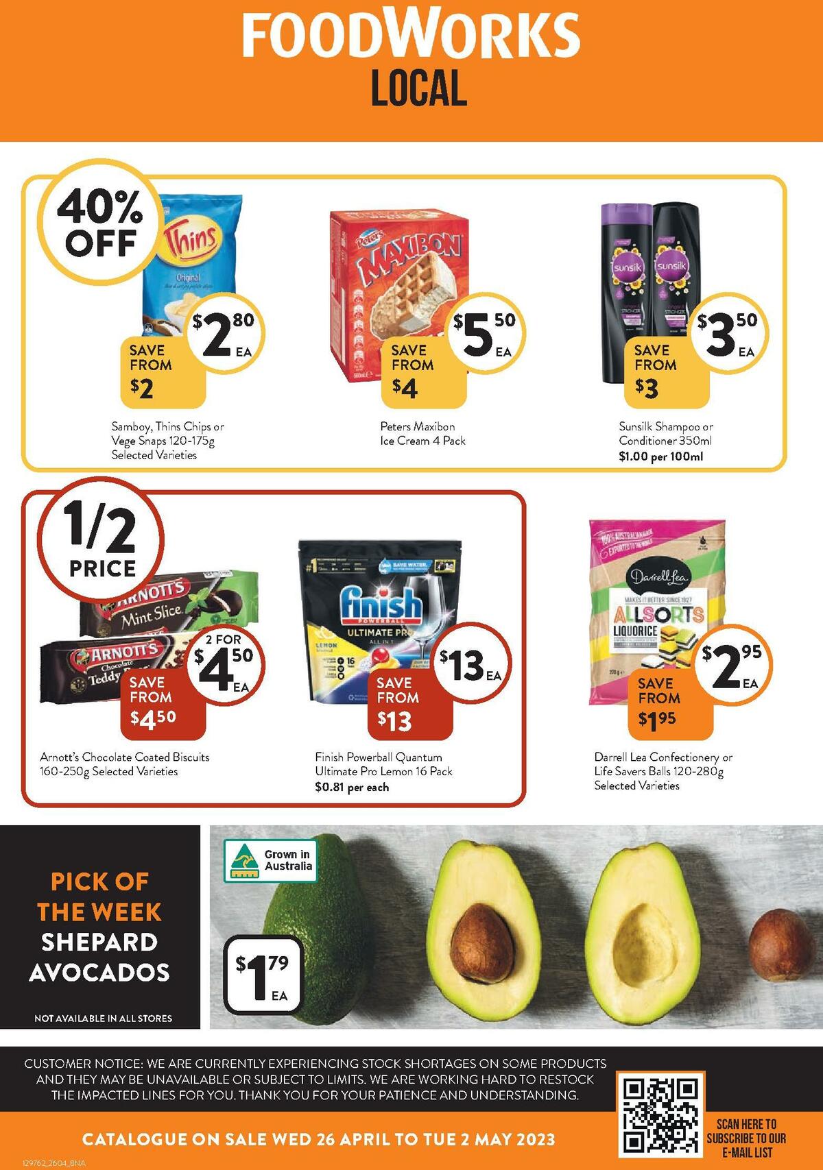 FoodWorks Catalogues from 26 April