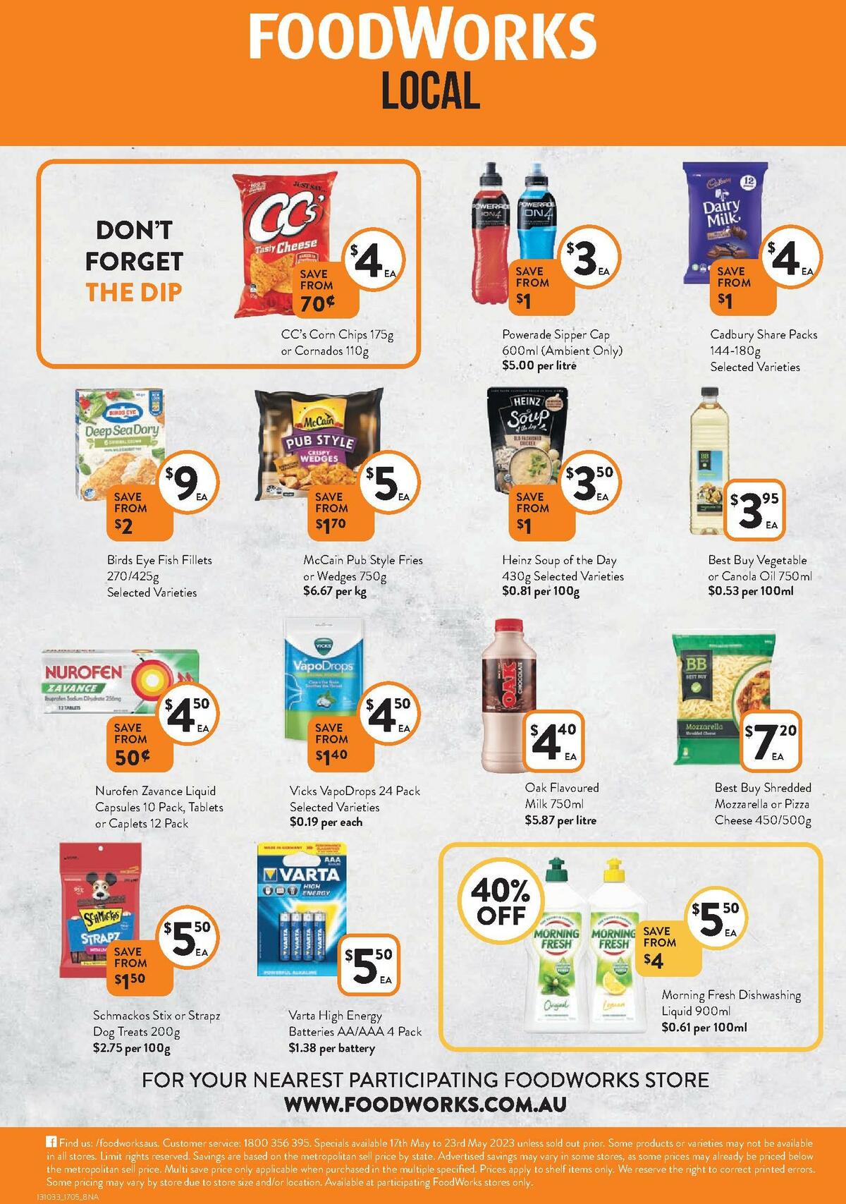 FoodWorks Catalogues from 17 May