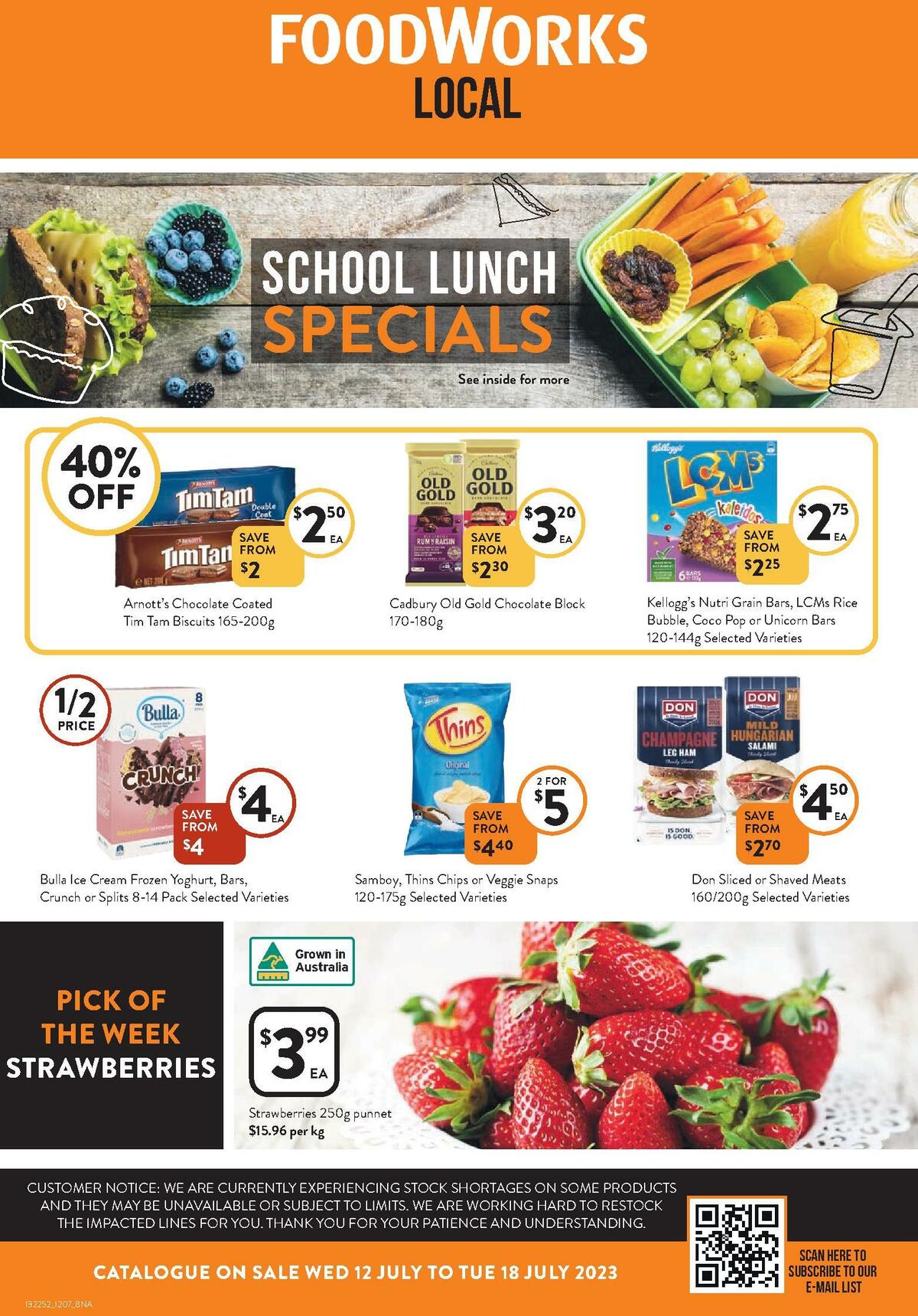 FoodWorks Catalogues from 12 July