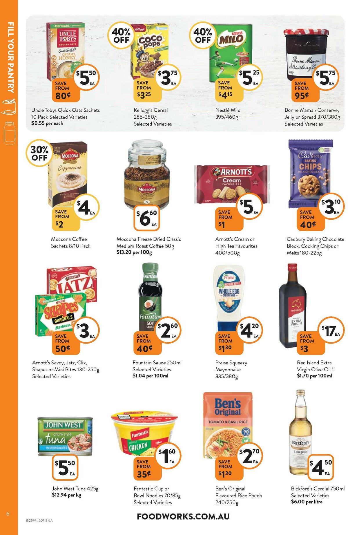 FoodWorks Catalogues from 19 July