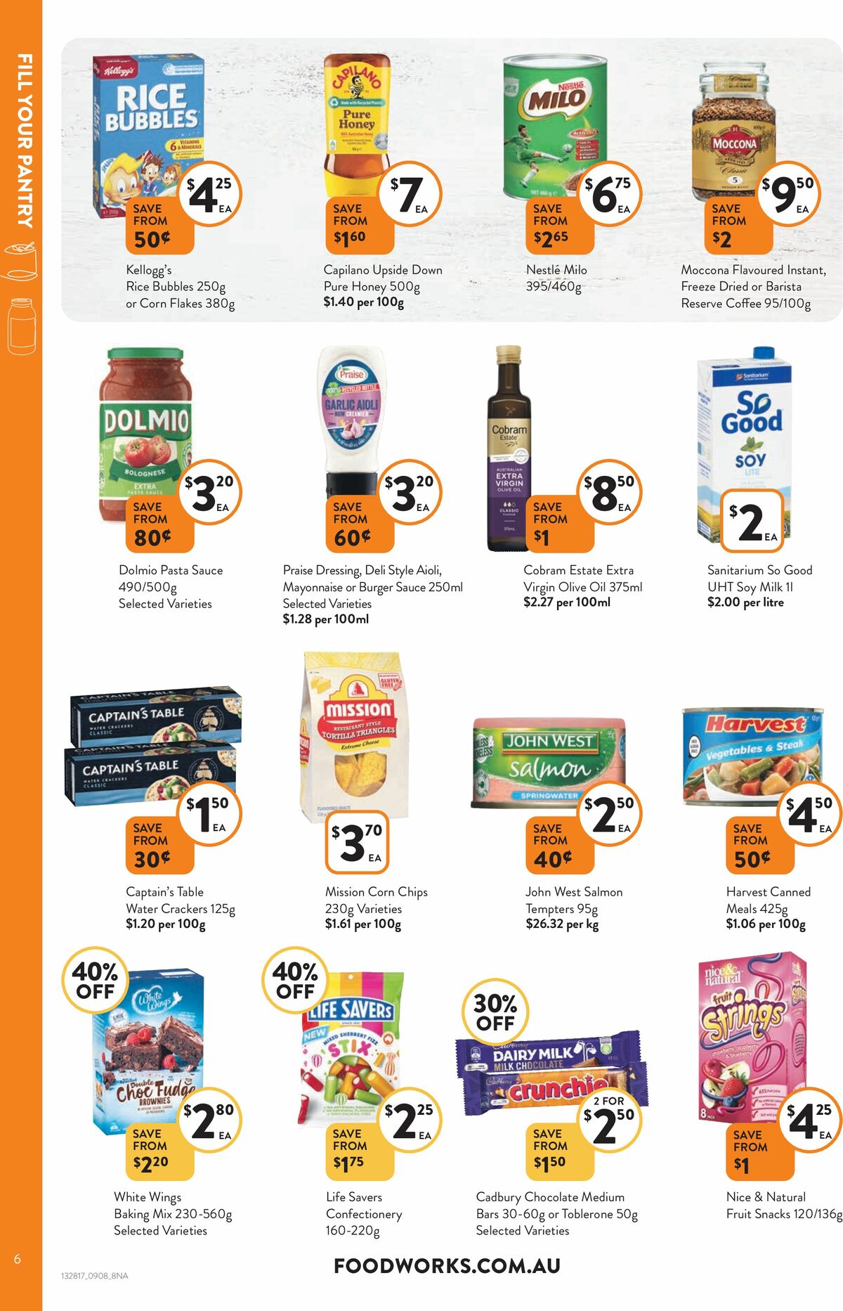 FoodWorks Catalogues from 9 August