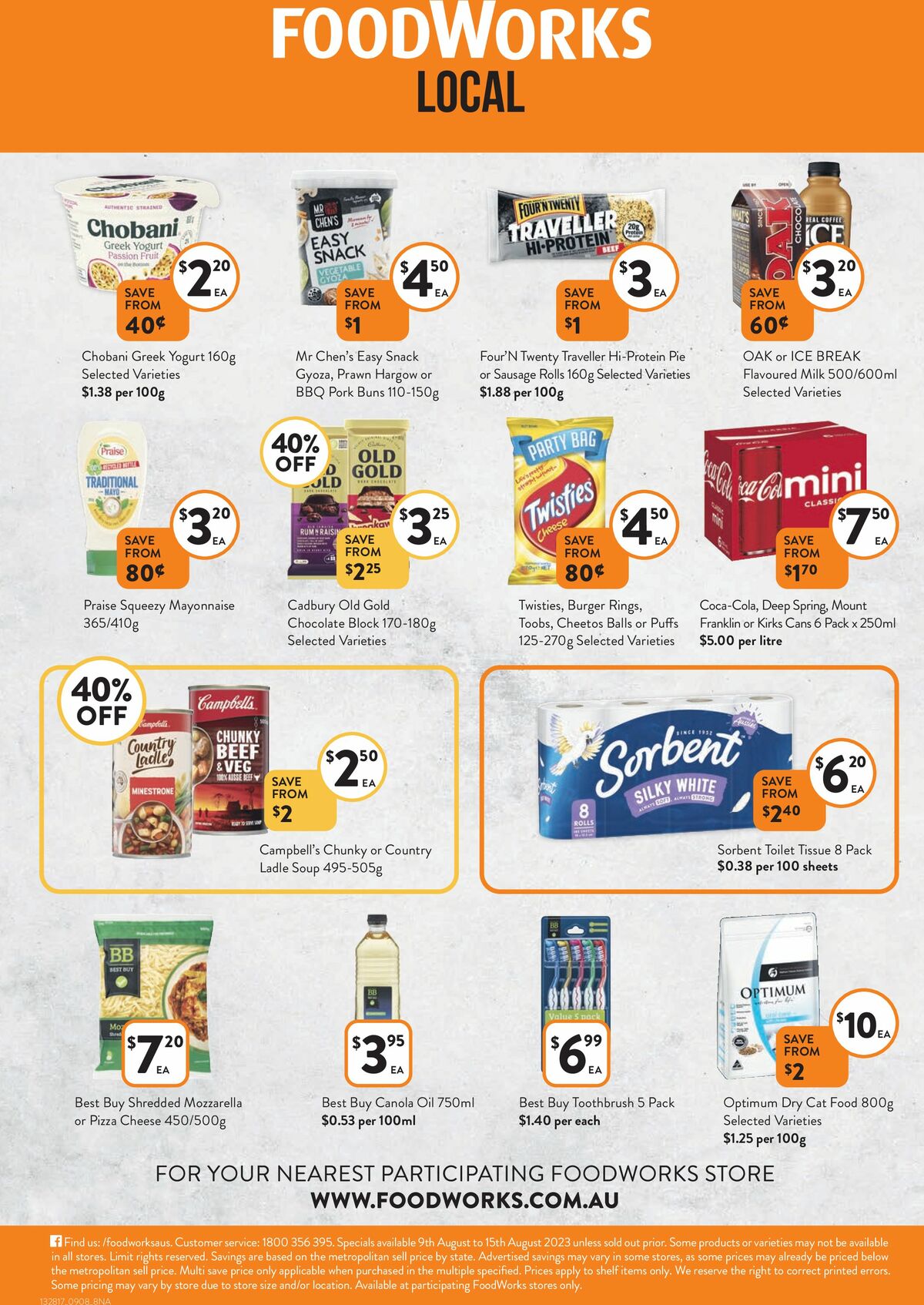 FoodWorks Catalogues from 9 August