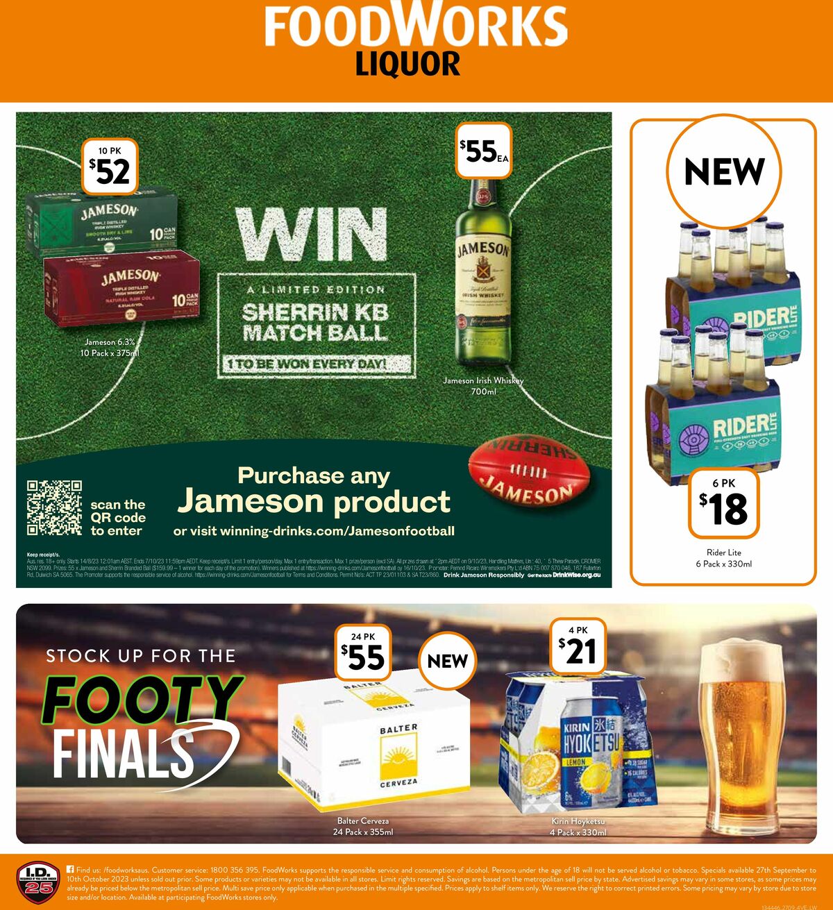 FoodWorks Footy Finals Entertaining Catalogues from 27 September