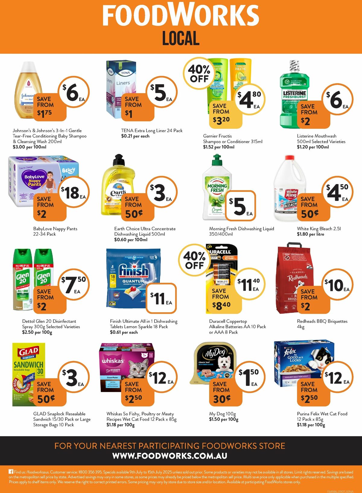 FoodWorks Catalogues from 9 July