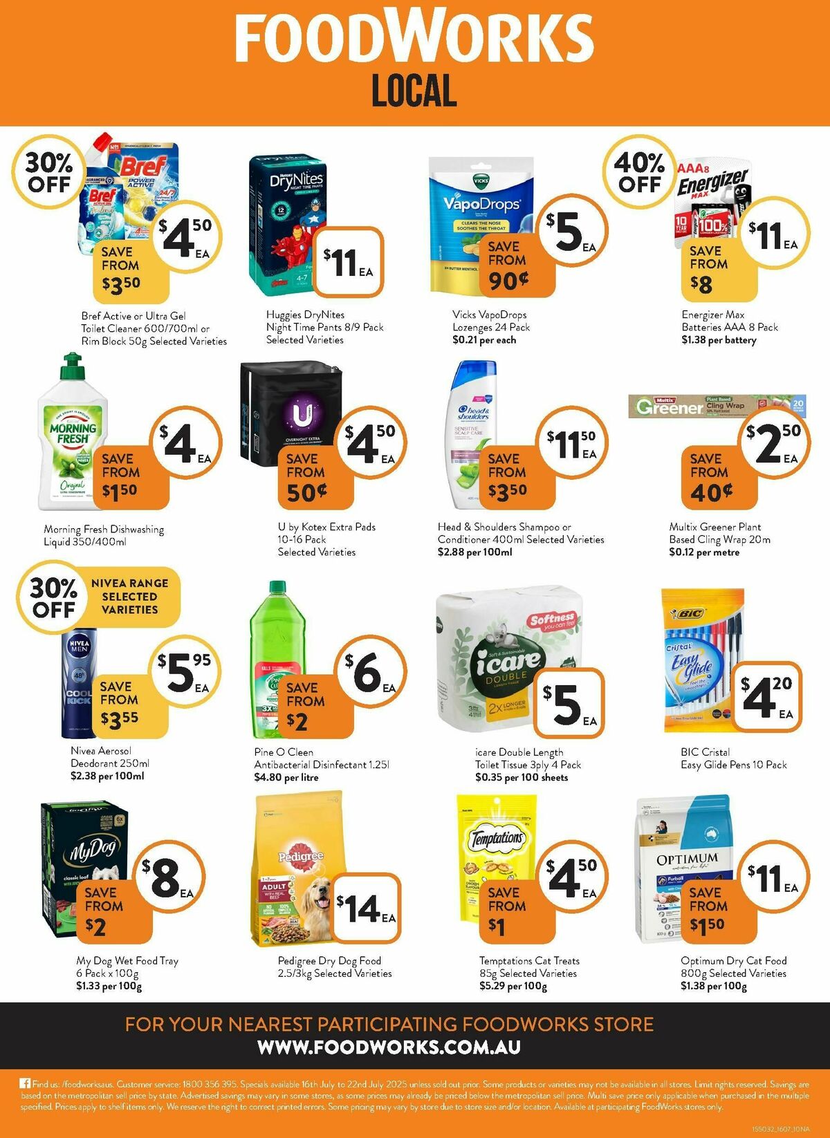 FoodWorks Catalogues from 16 July