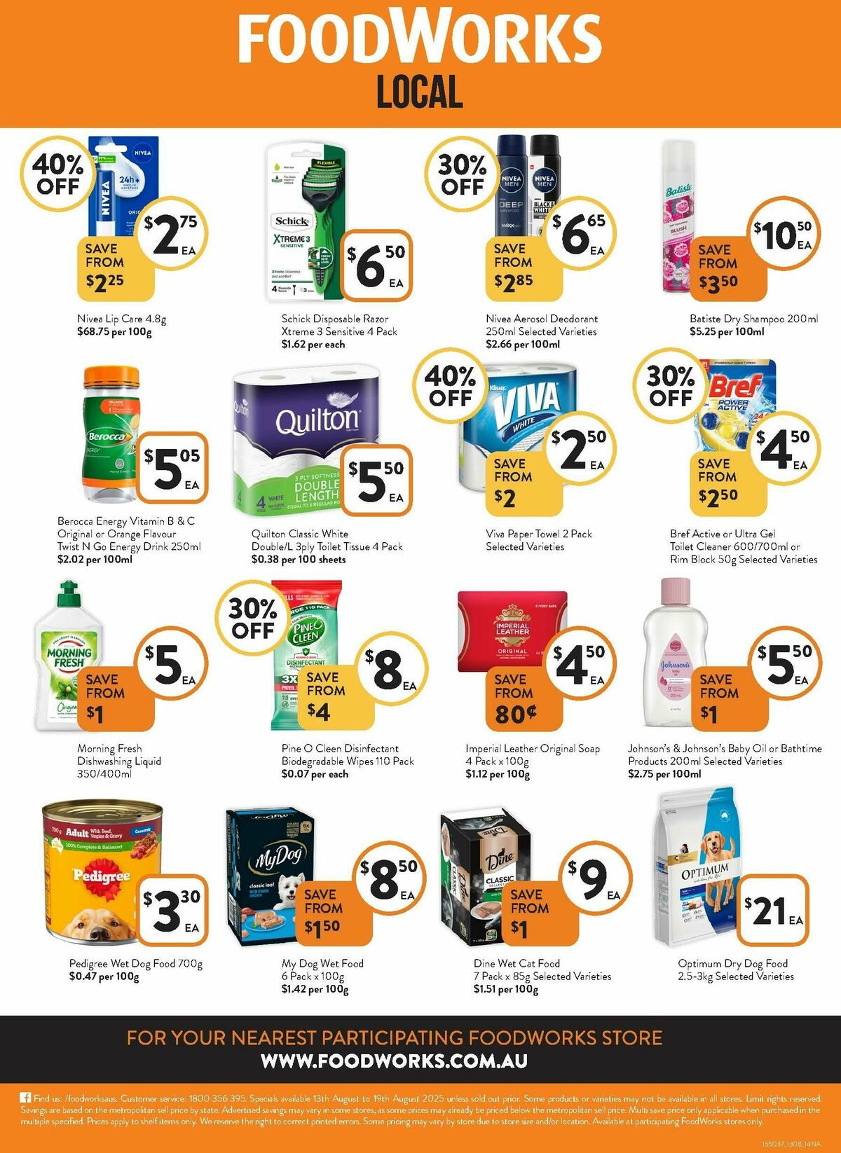 FoodWorks Catalogues from 13 August