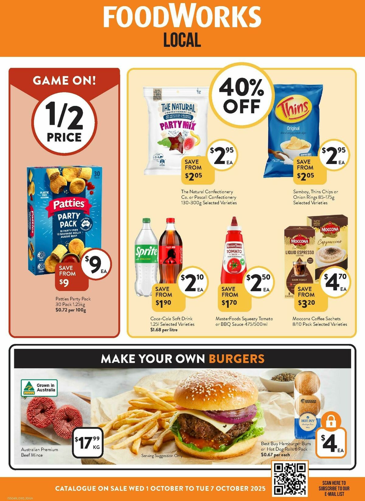 FoodWorks Catalogues from 1 October