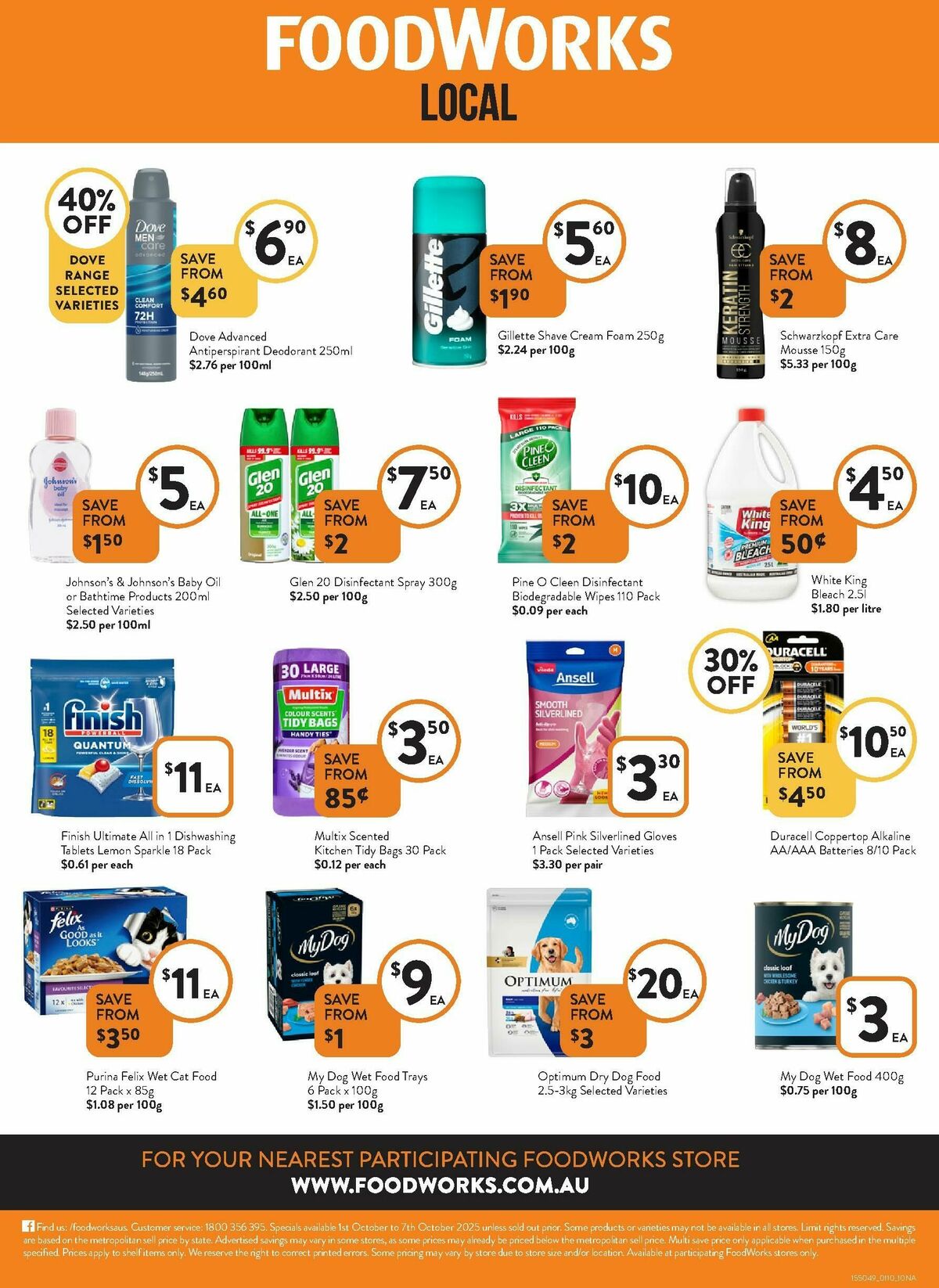 FoodWorks Catalogues from 1 October