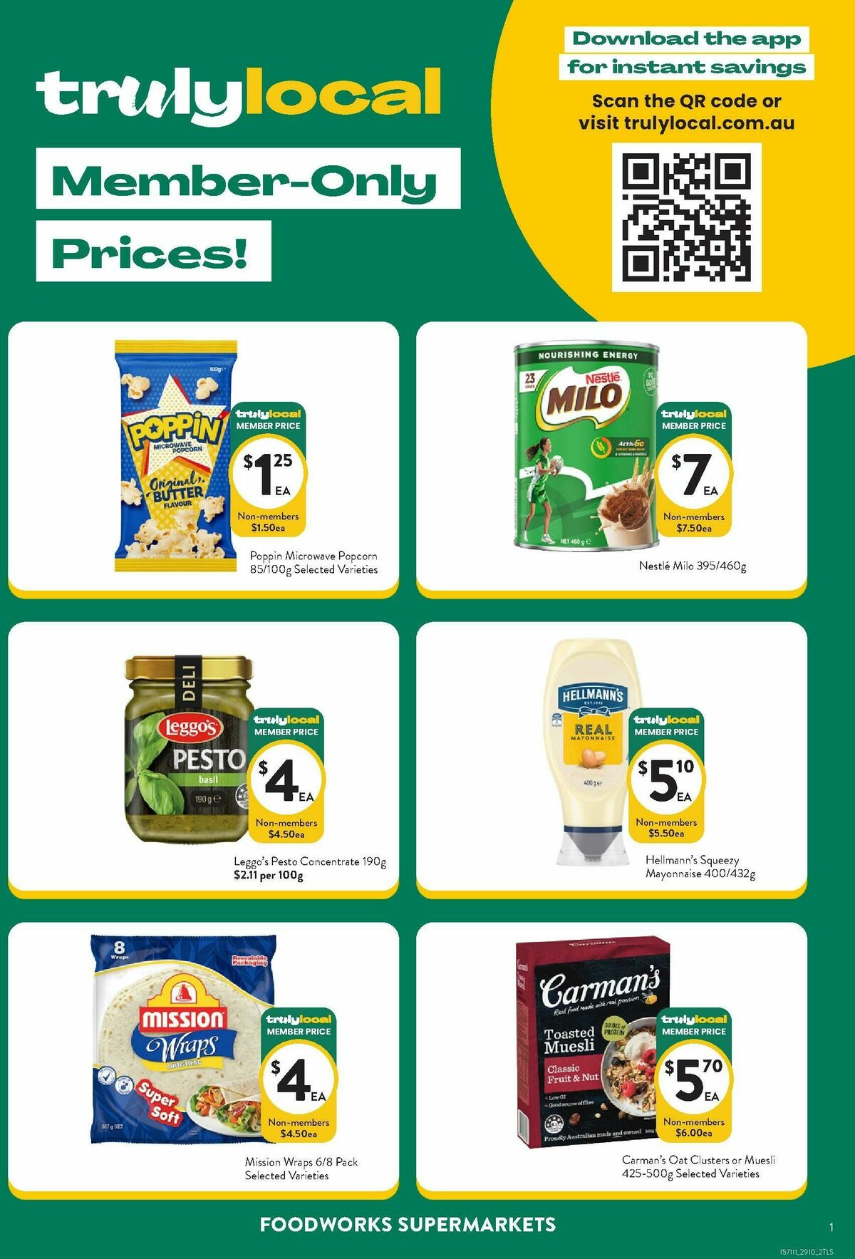 FoodWorks Member Only Prices! Catalogues from 29 October