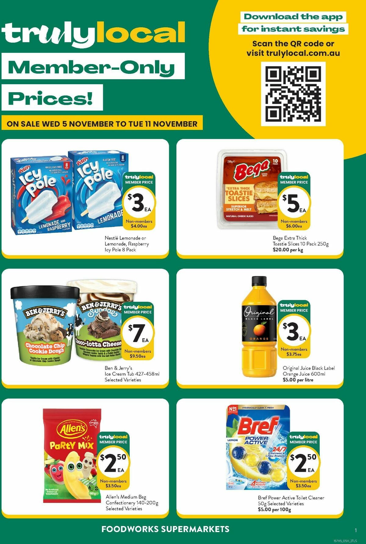 FoodWorks Member Only Prices! Catalogues from 5 November