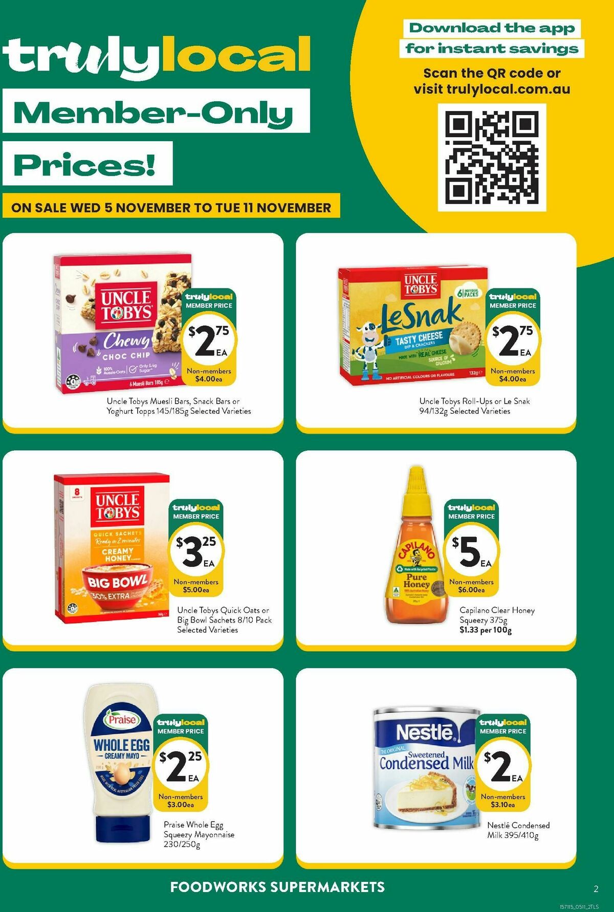 FoodWorks Member Only Prices! Catalogues from 5 November