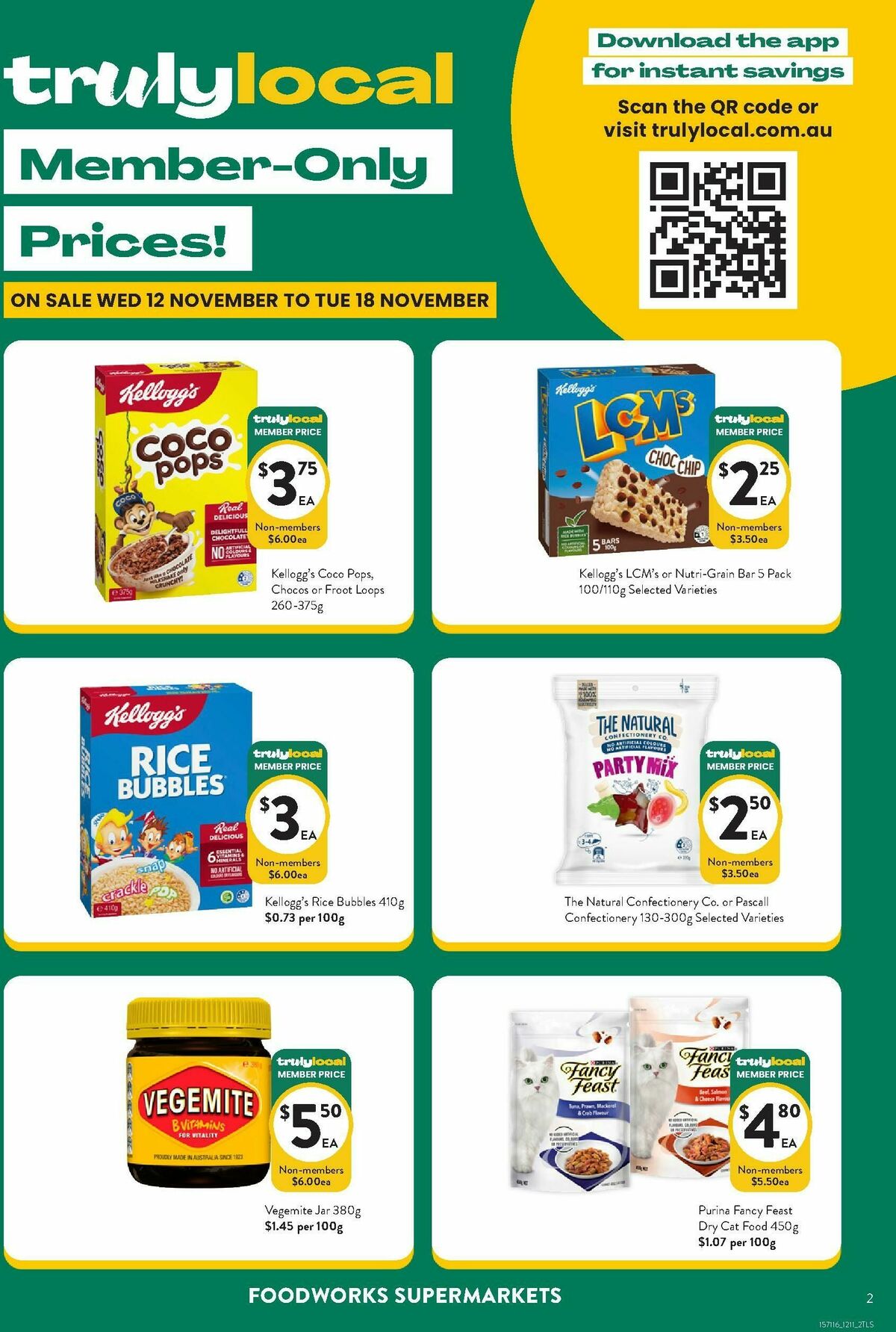 FoodWorks Member Only Prices! Catalogues from 12 November