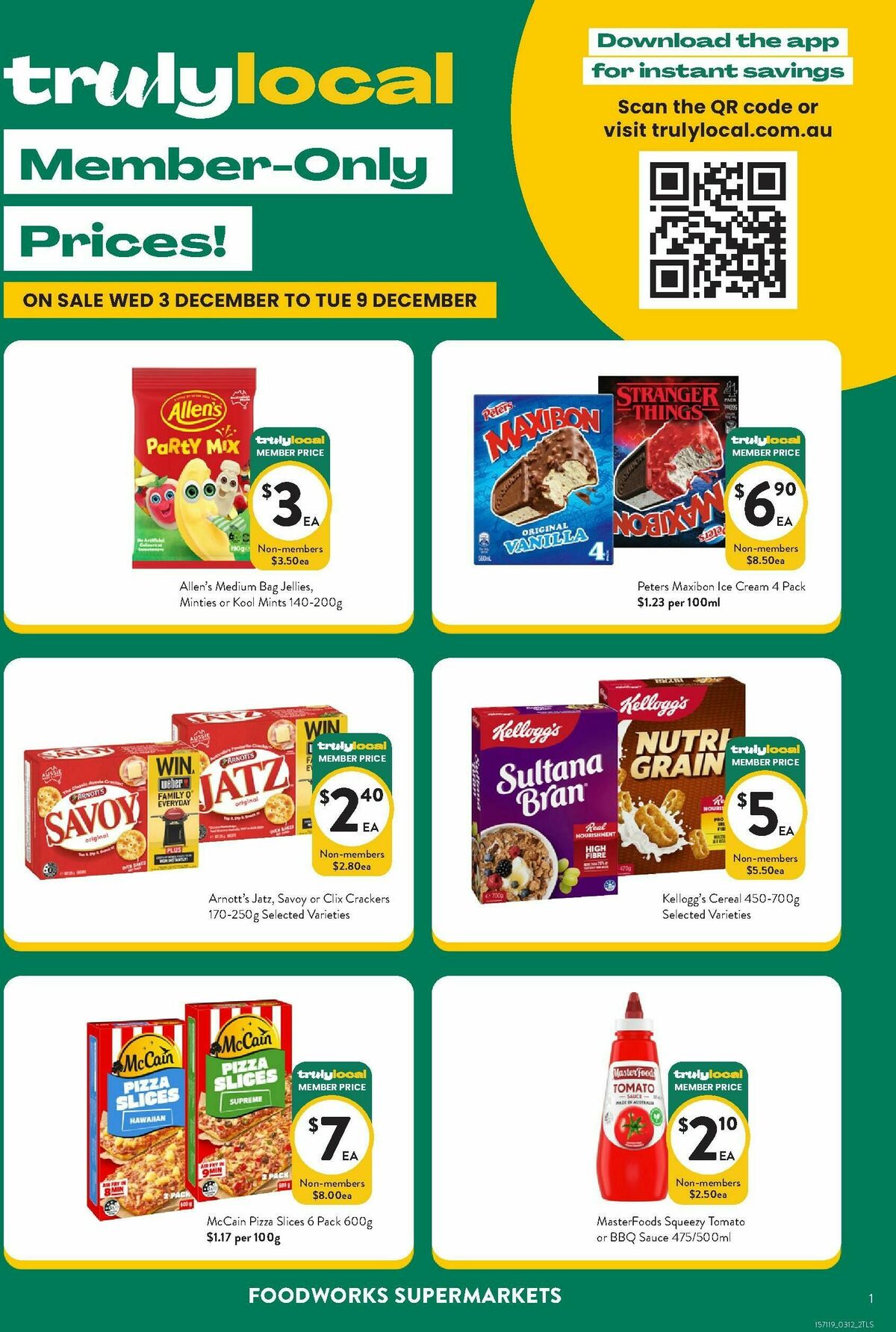 FoodWorks Member Only Prices! Catalogues from 3 December