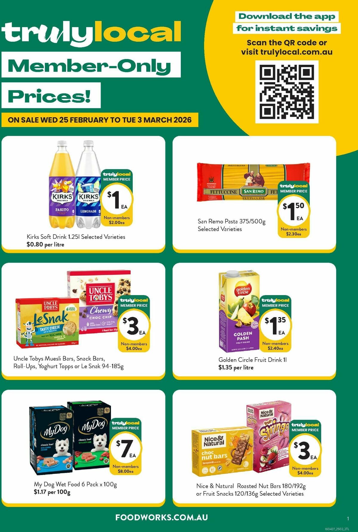 FoodWorks Member Only Prices! Catalogues from 25 February
