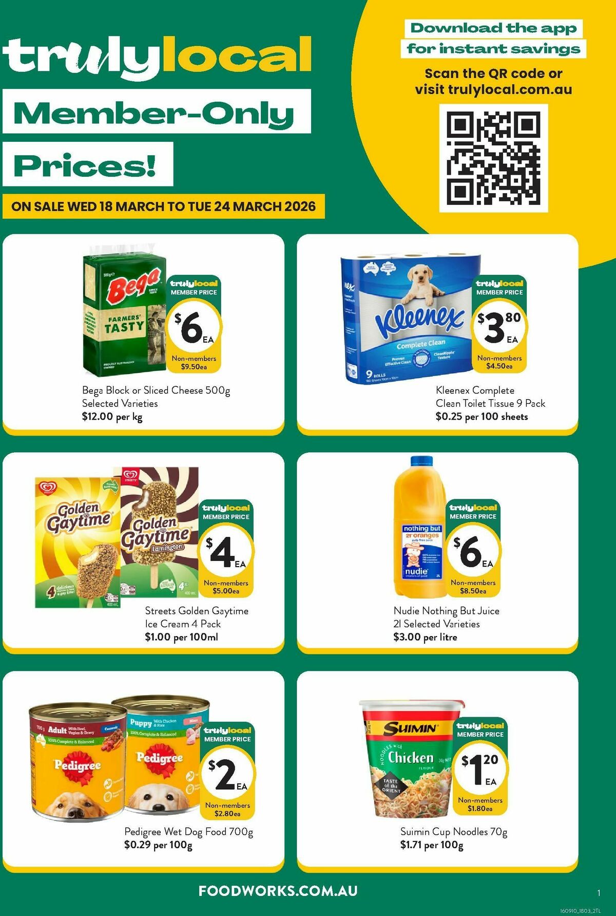 FoodWorks Member Only Prices! Catalogues from 18 March
