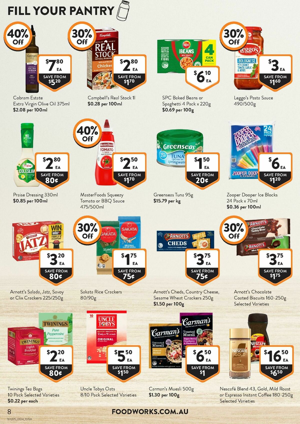 FoodWorks Catalogues from 1 April