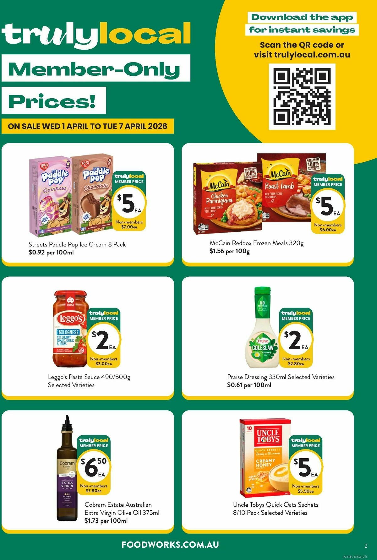 FoodWorks Member Only Prices! Catalogues from 1 April