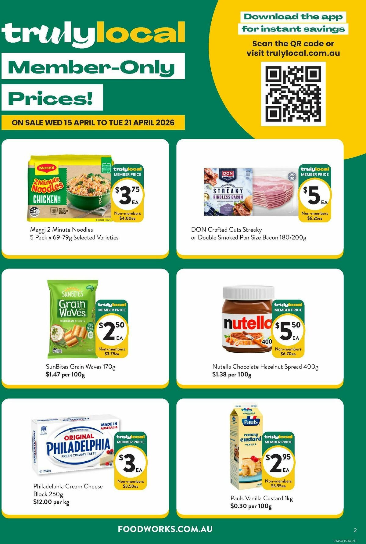 FoodWorks Member Only Prices! Catalogues from 15 April