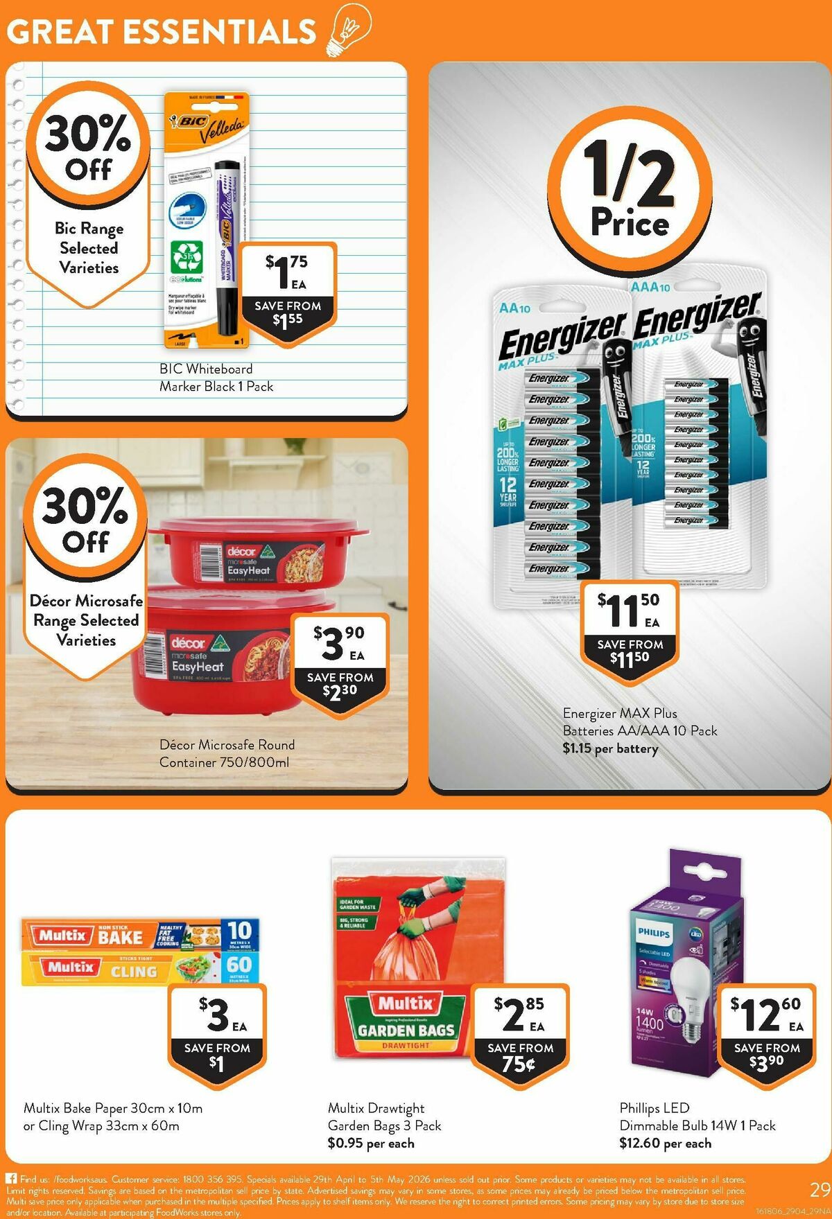 FoodWorks Supermarket Catalogues from 29 April