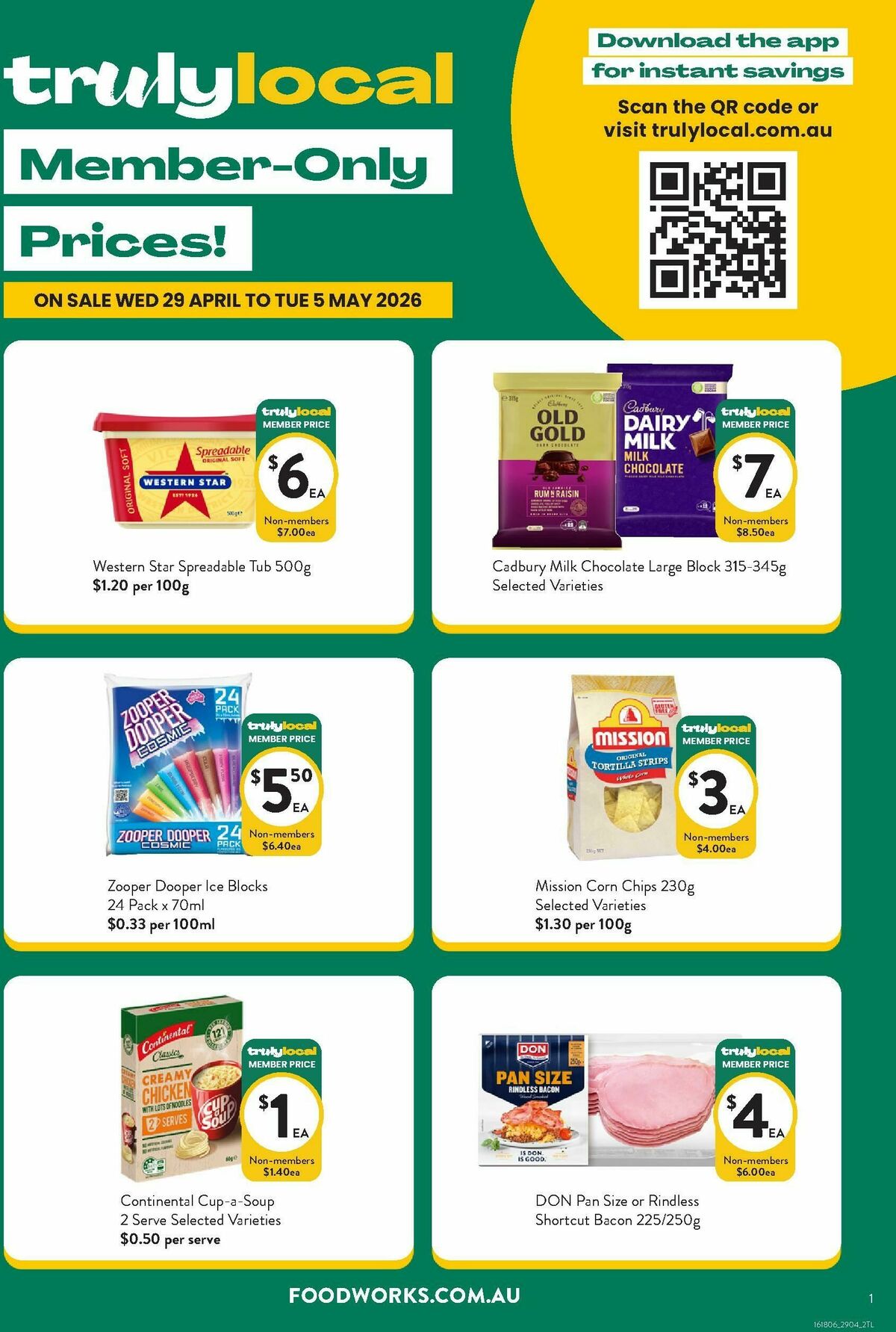 FoodWorks Member Only Prices! Catalogues from 29 April