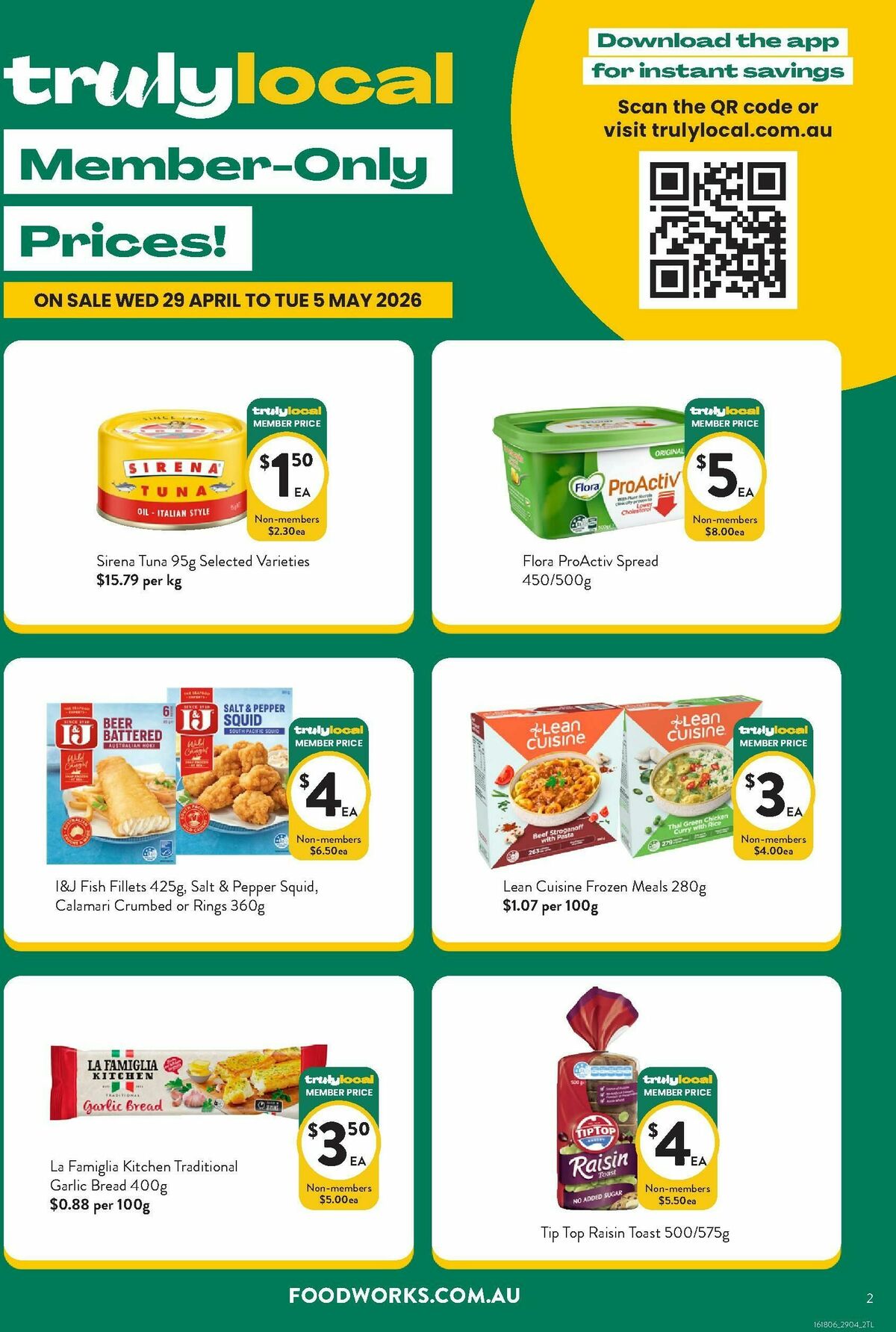 FoodWorks Member Only Prices! Catalogues from 29 April