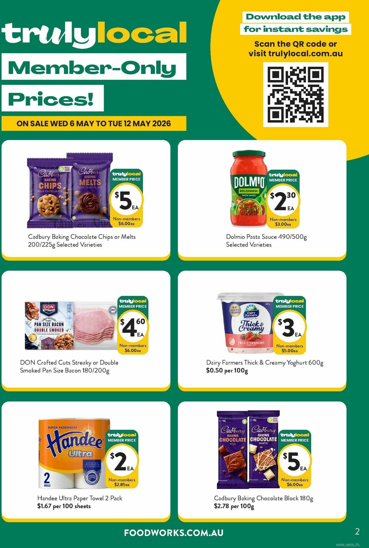 FoodWorks Member Only Prices! Catalogues from 6 May