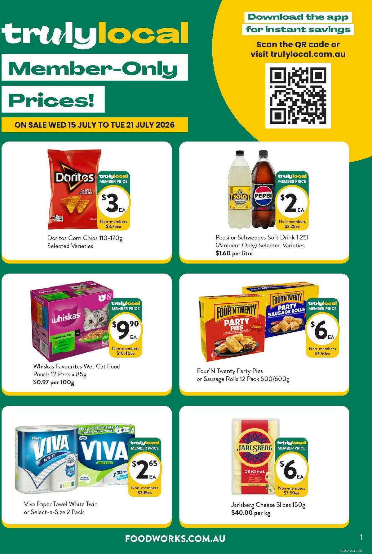 FoodWorks Member Only Prices! Catalogues from 15 July