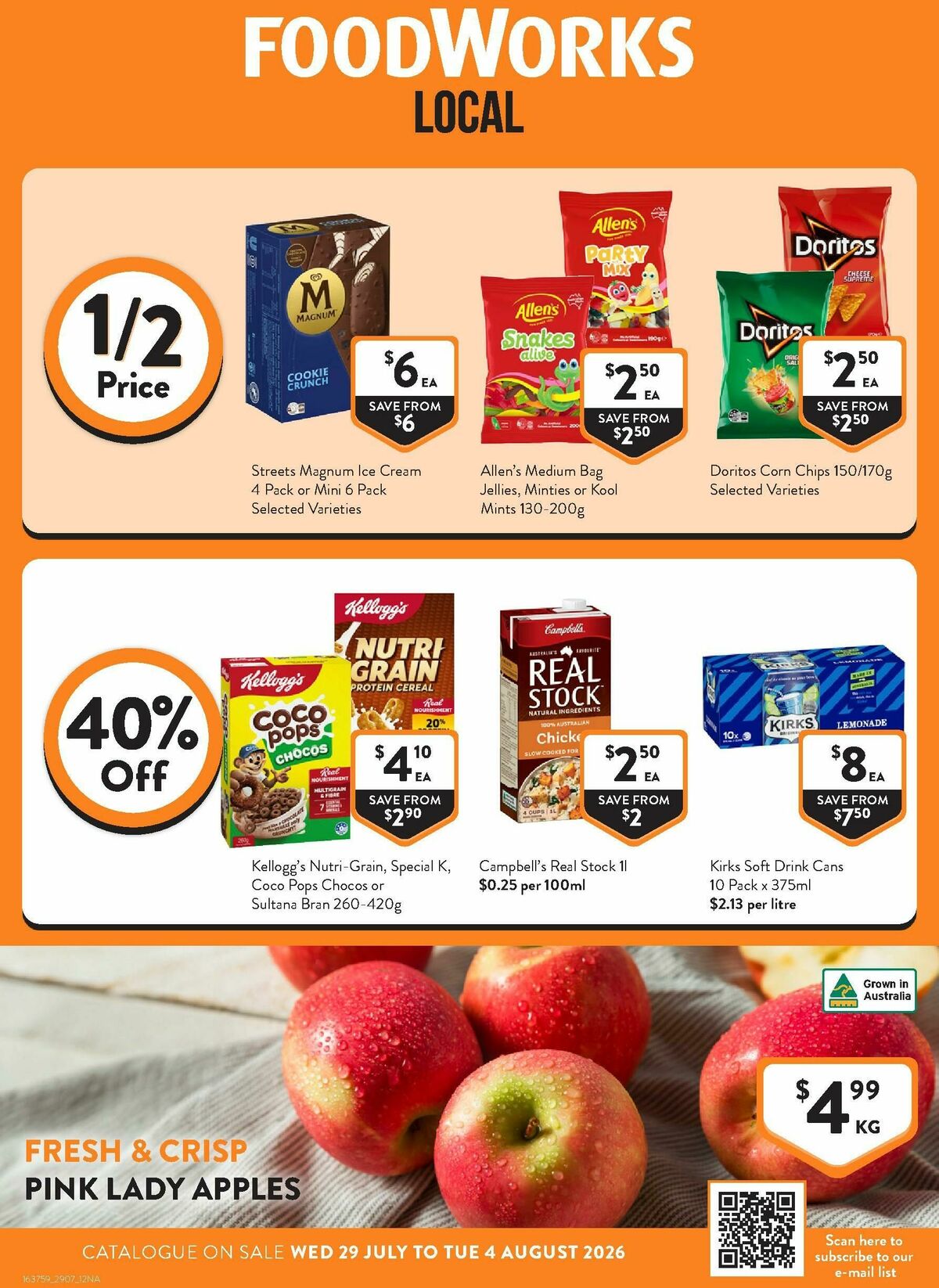 FoodWorks Catalogues from 29 July