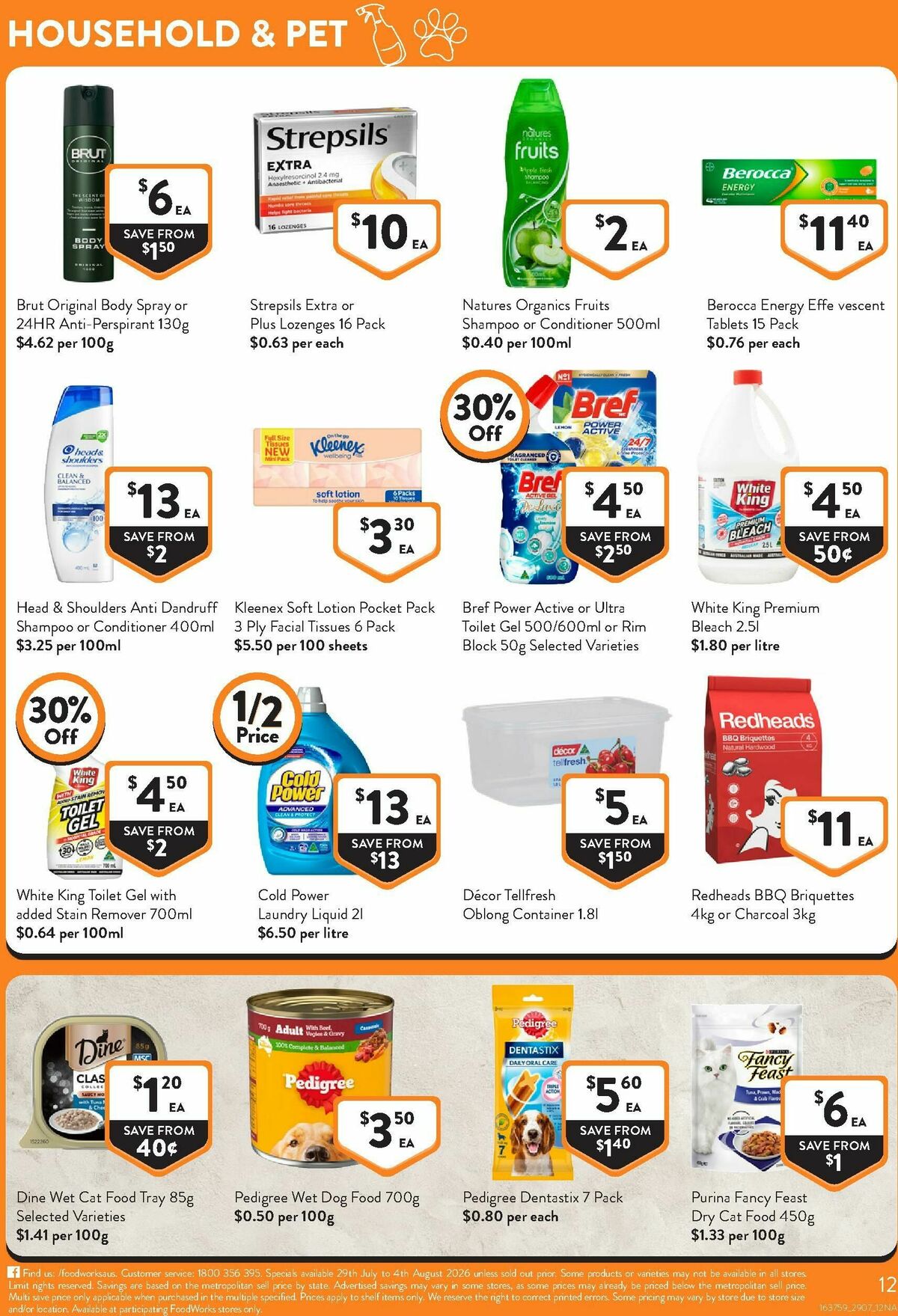 FoodWorks Catalogues from 29 July