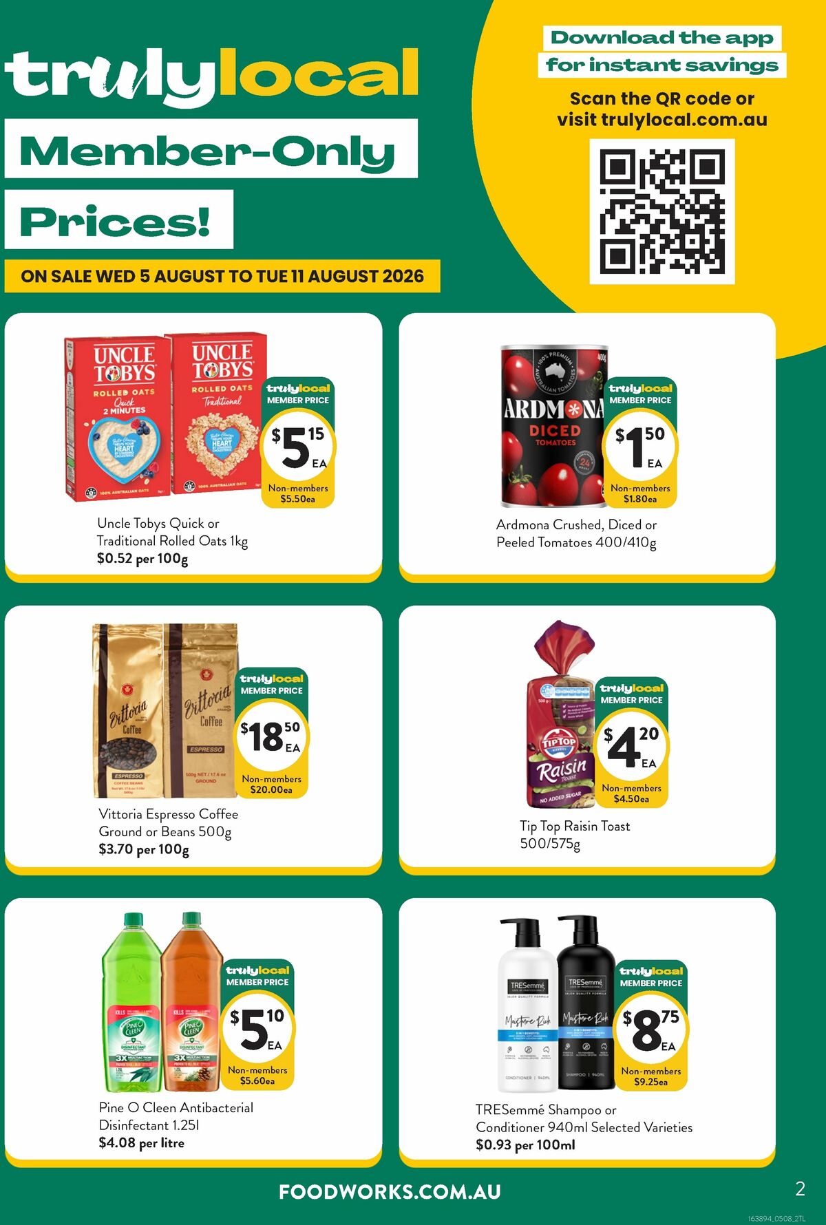 FoodWorks Member Only Prices! Catalogues from 5 August