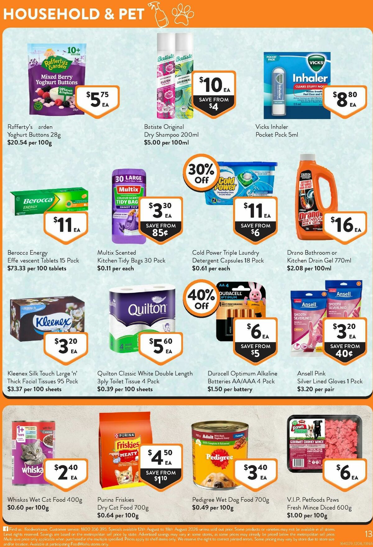 FoodWorks Catalogues from 12 August