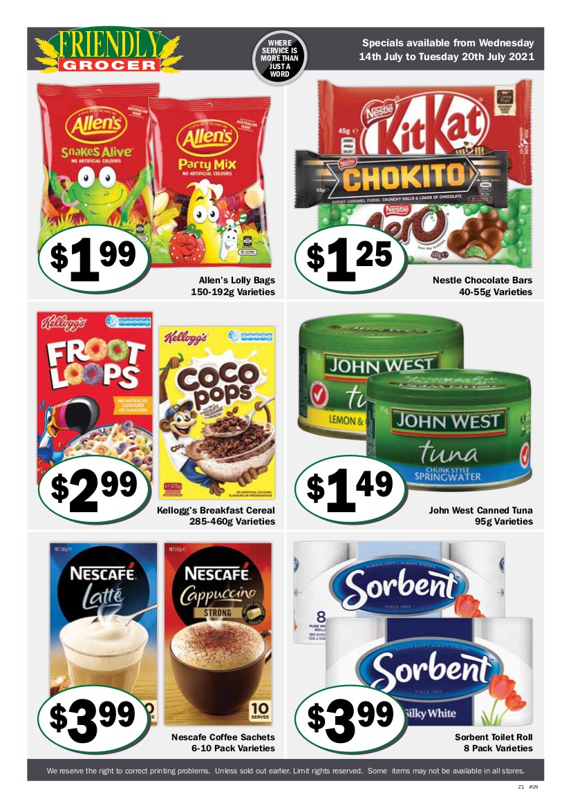 Friendly Grocer Catalogues from 14 July