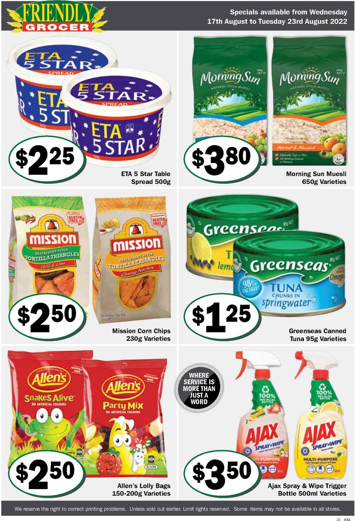 Friendly Grocer Catalogues from 17 August