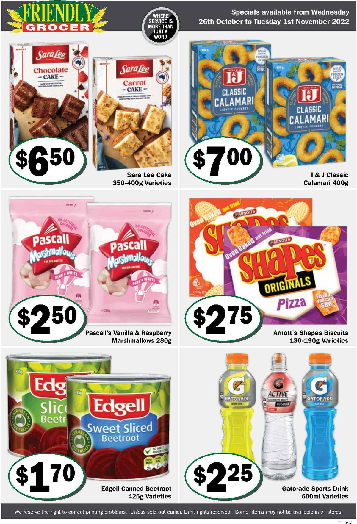 Friendly Grocer Catalogues from 26 October