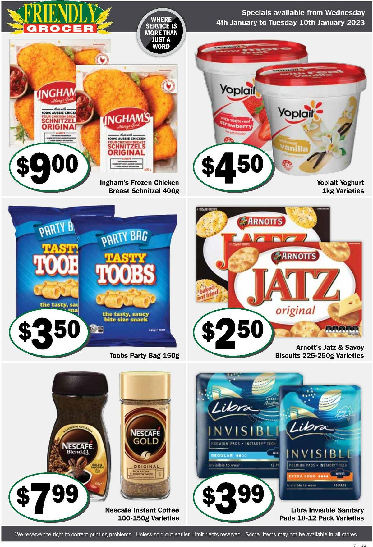 Friendly Grocer Catalogues from 4 January