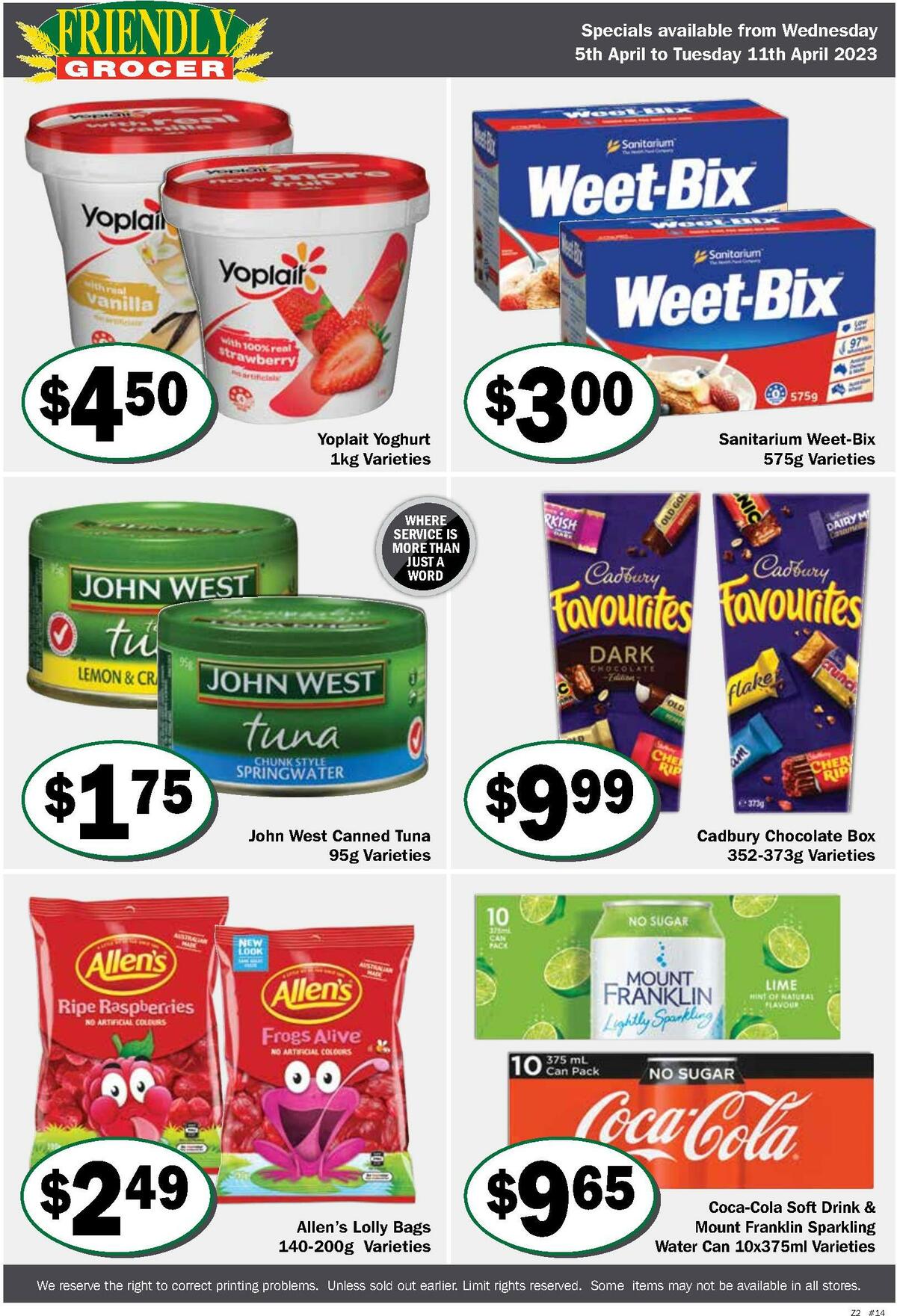 Friendly Grocer Catalogues from 5 April