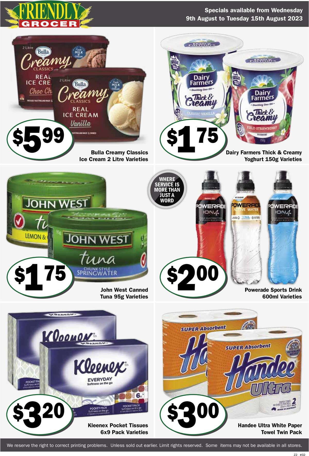 Friendly Grocer Catalogues from 9 August