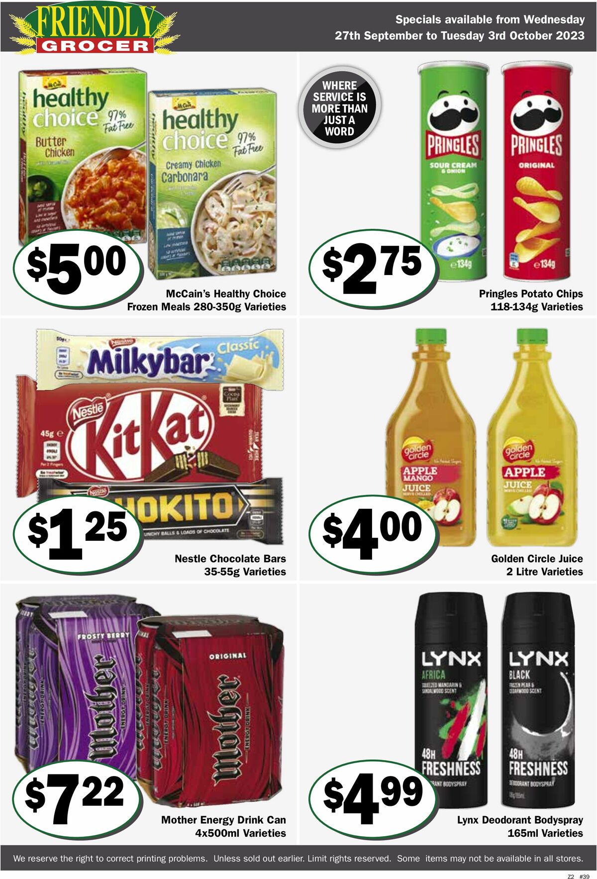 Friendly Grocer Catalogues from 27 September