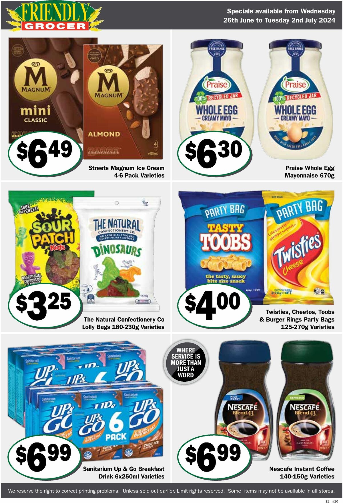 Friendly Grocer Catalogues from 26 June