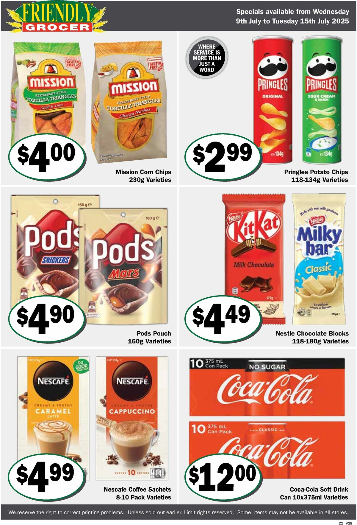 Friendly Grocer Catalogues from 9 July