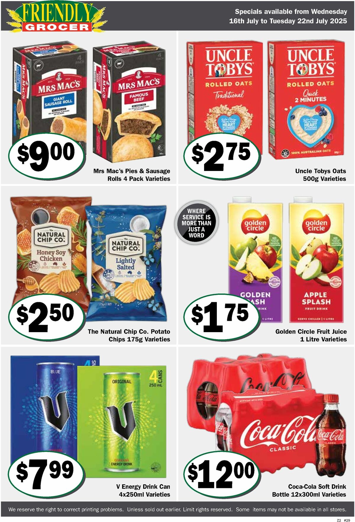 Friendly Grocer Catalogues from 16 July