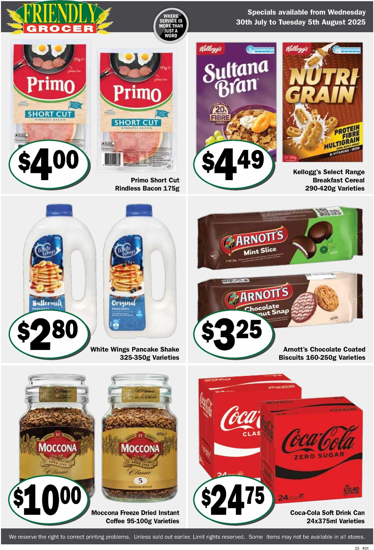 Friendly Grocer Catalogues from 30 July