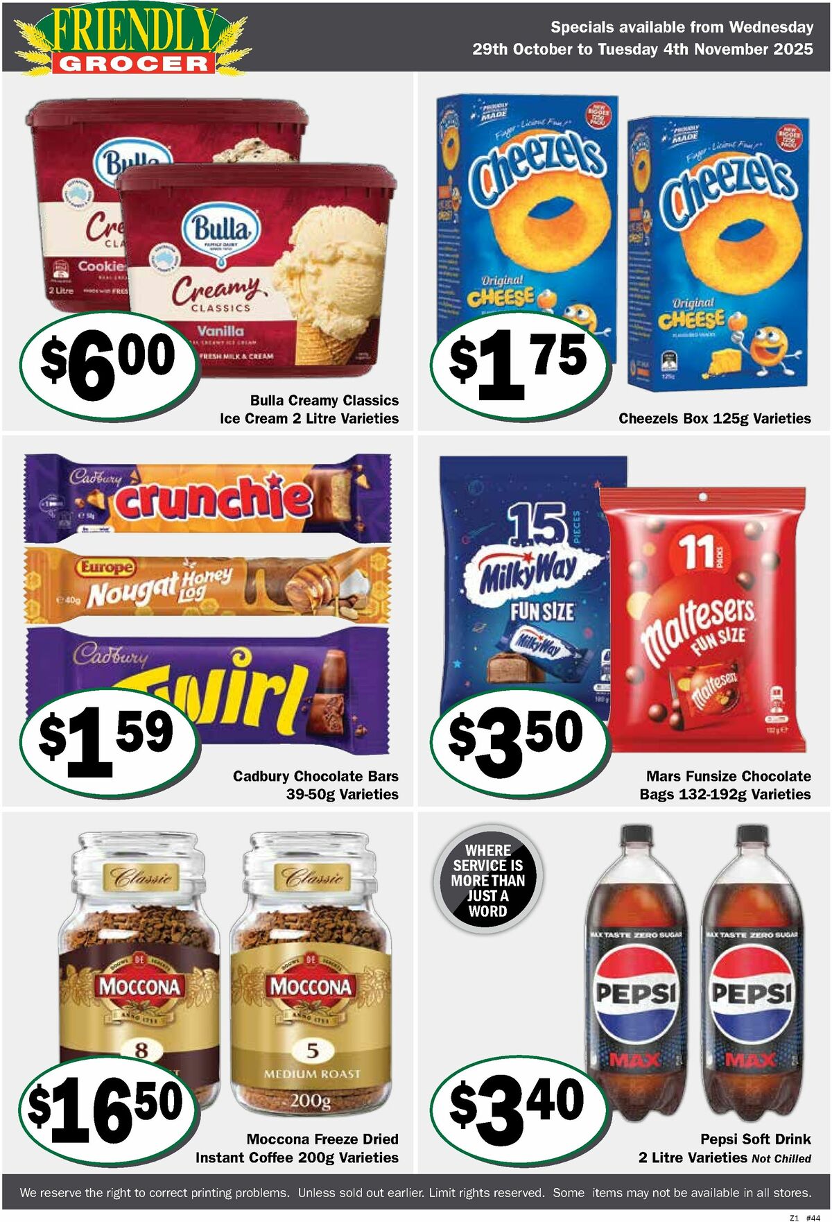 Friendly Grocer Catalogues from 29 October