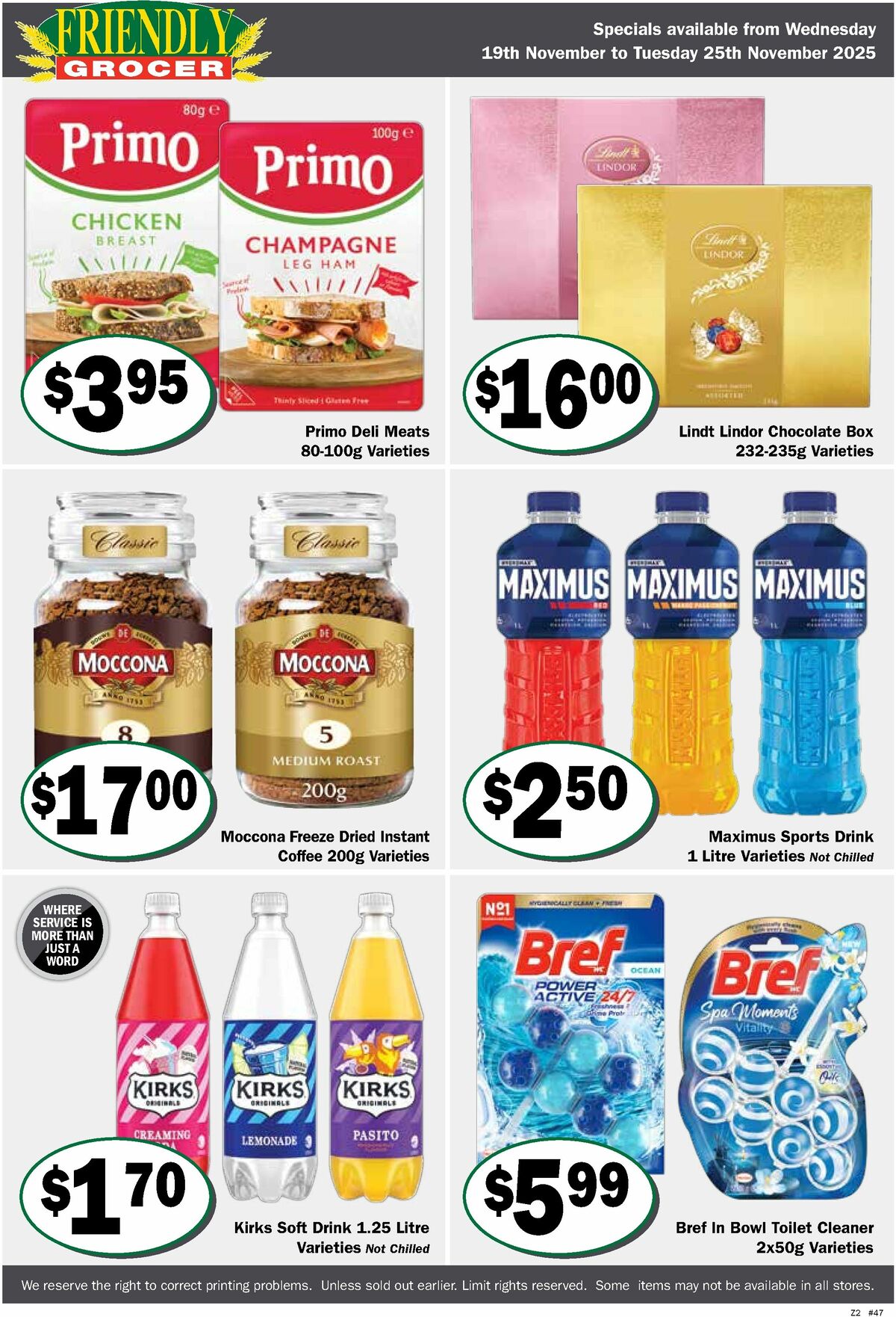 Friendly Grocer Catalogues from 19 November