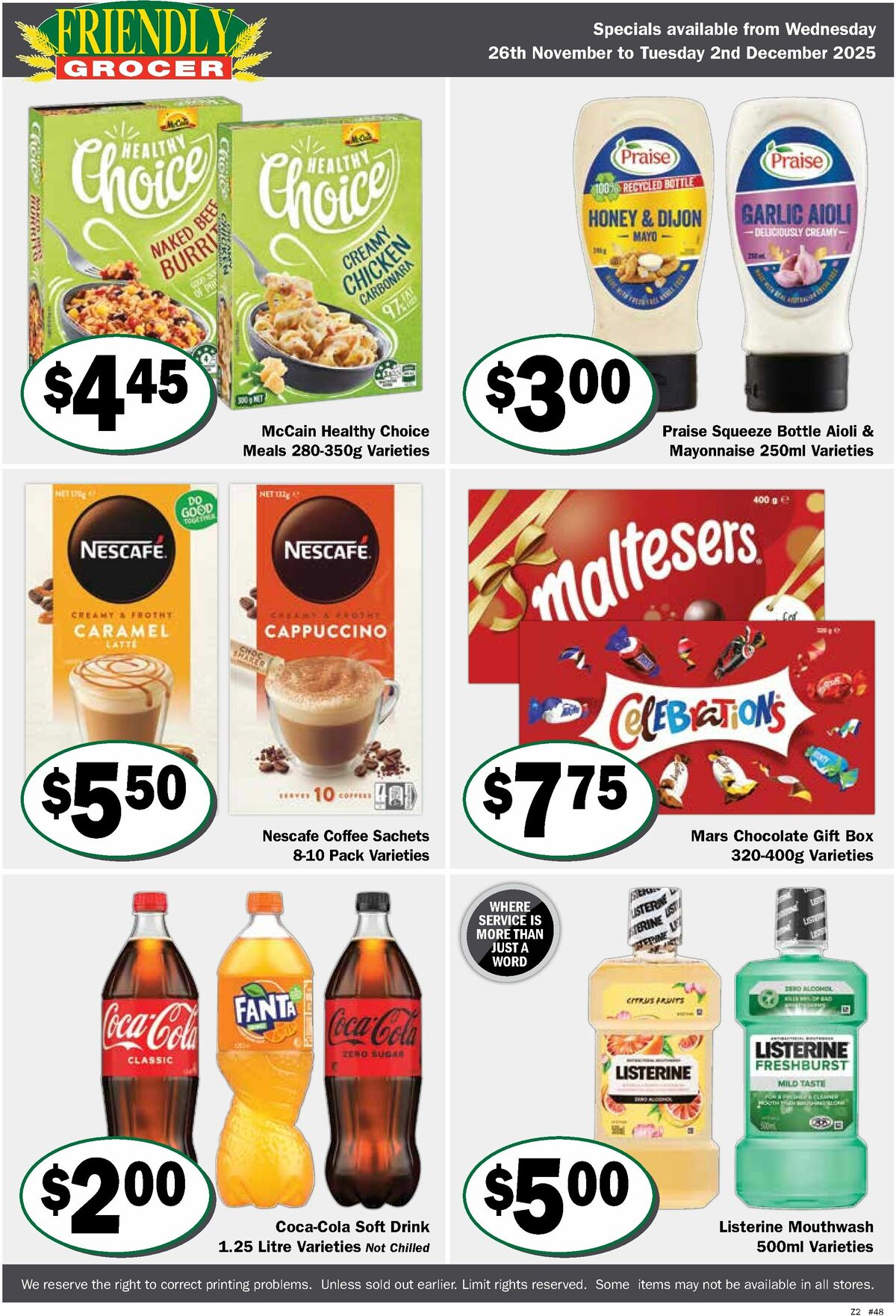 Friendly Grocer Catalogues from 26 November